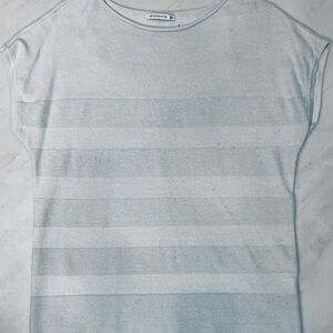 Staccato short sleeve white sweater, large